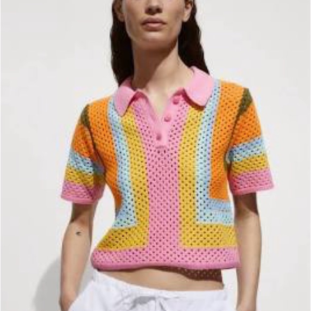 Mango | Crochet Polo